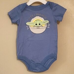 Star Wars Baby Yoda blue onesie/bodysuit